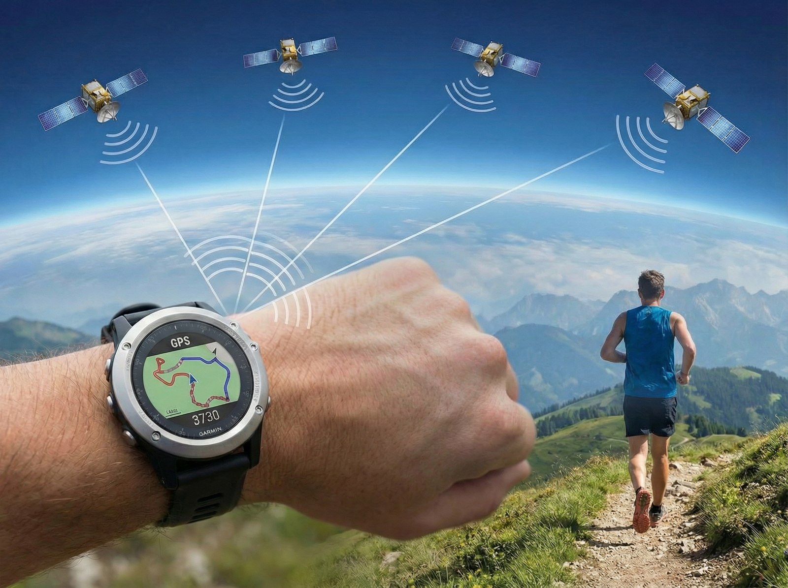 Cover image for the article on GPS tracking with sports watches and smartphones